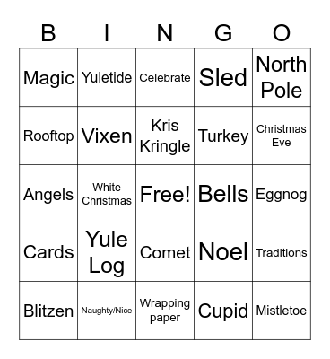 CMB Christmas Bingo 2021 Bingo Card