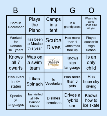 Find Someone Who... Bingo Card