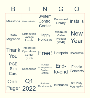 Grid Mod Bingo Card