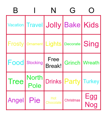 Cavanna Team Holiday Bingo Card