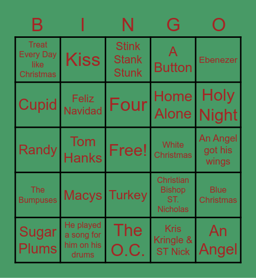 WC Year End Engagement Bingo Card