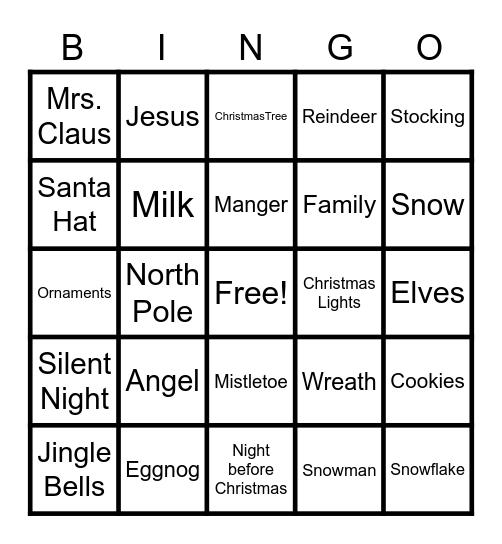 HIM Winter Gathering Bingo Card