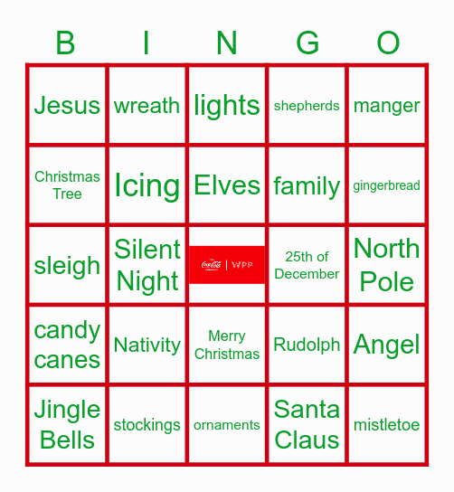 Holiday Bingo Card
