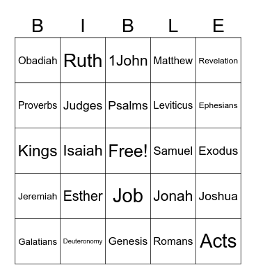 Books of the Bingo Card