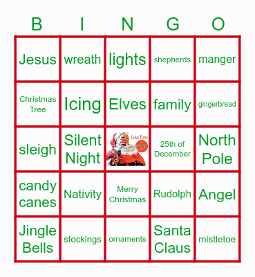 Holiday Bingo Card