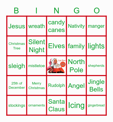 Holiday Bingo Card