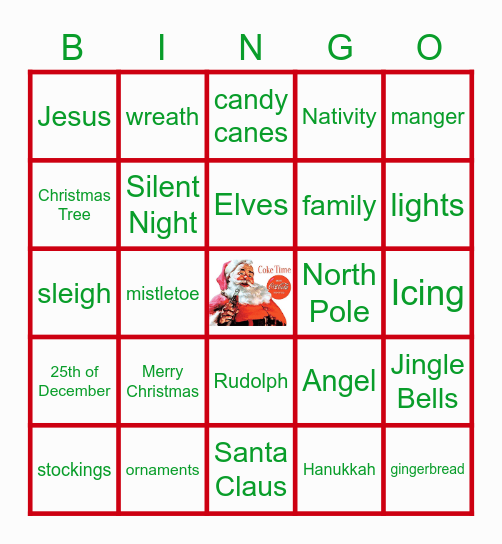 Holiday Bingo Card