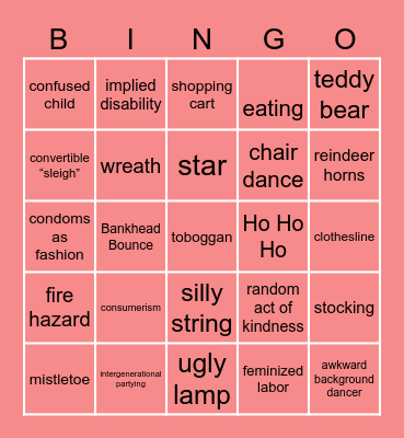 Sleigh All Day Bingo Card