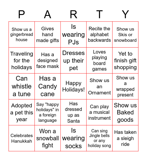 XWT Bingo Card