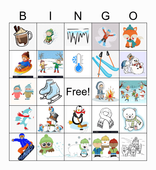 Winter  Bingo! Bingo Card