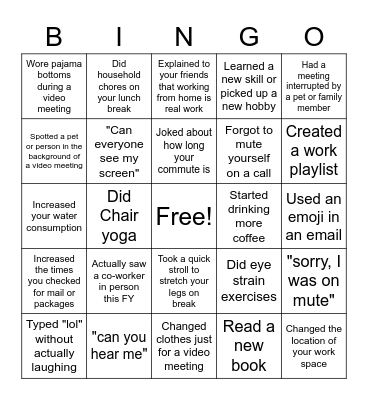 ALTERNATE DUTY STATION Bingo Card