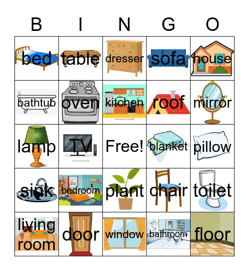 My House Bingo Card