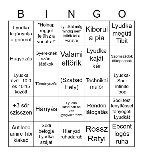 Sodi-Tibcédesz-Lyudka Live Bingo Card