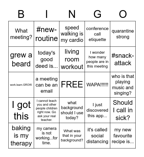 This Is Me! Bingo Card