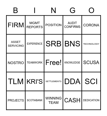 RECON REBELS Bingo Card