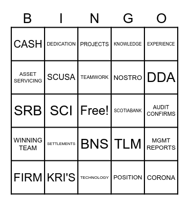 RECON REBELS Bingo Card