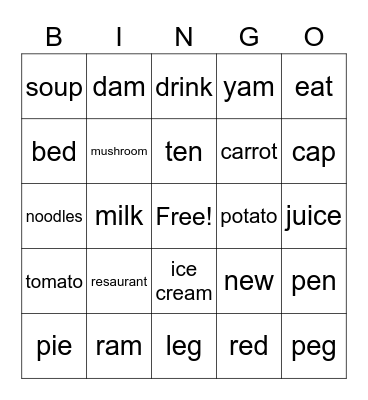 class 2 bingo Card