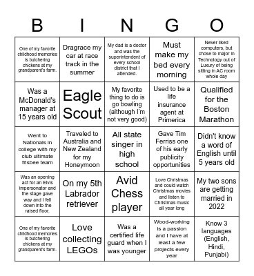 2021 ADL Holiday Event Virtual Bingo Card