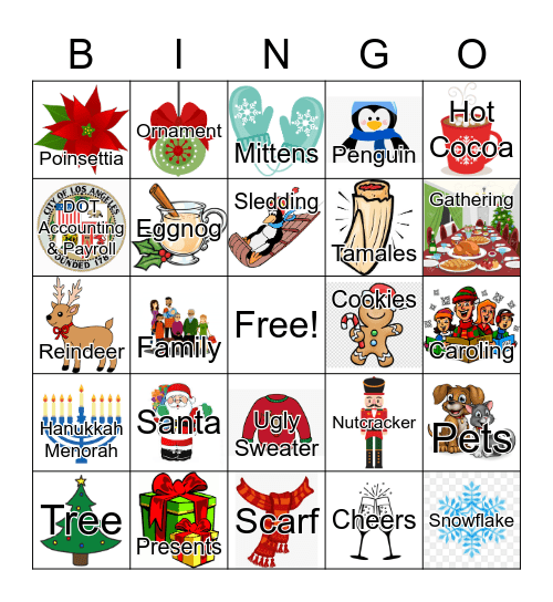 DOT Accounting Holiday Bingo Card