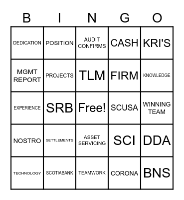 RECON REBEL Bingo Card