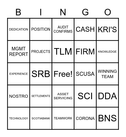 RECON REBEL Bingo Card