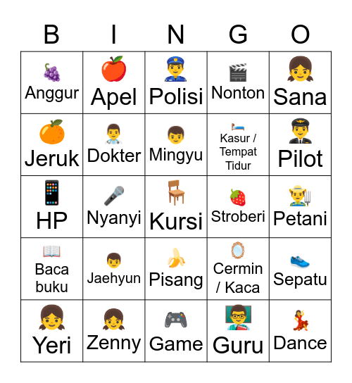 🐰 ɳαɳα⋆ Bingo Card
