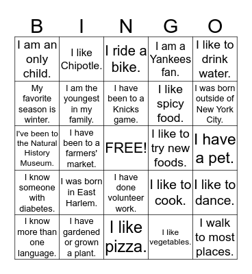 TEEN HEED Bingo Card