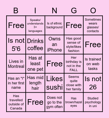 Secret Santa 2021 Bingo Card