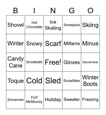 Winter Trivia! Bingo Card