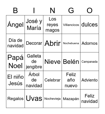 Bingo de navidad Bingo Card