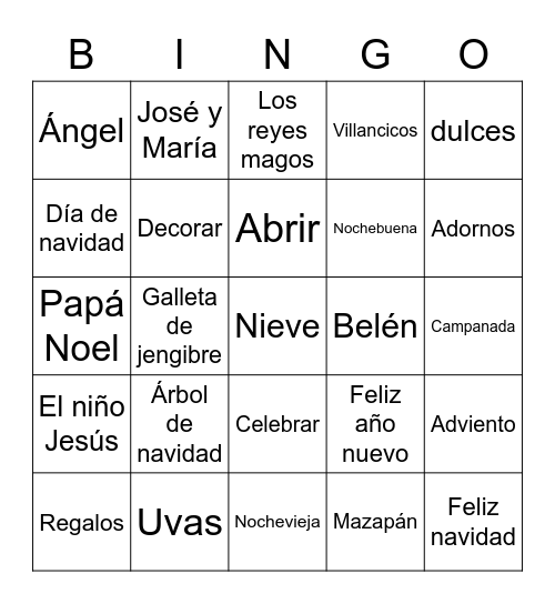 Bingo de navidad Bingo Card