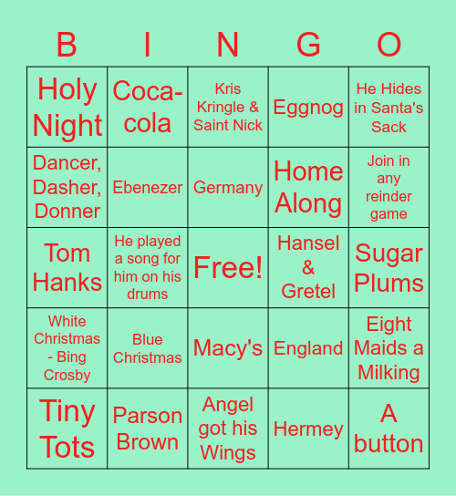 WC Claims Associate Engagment Bingo Card