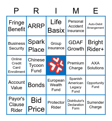 LifeProviders BINGO PRIME Bingo Card