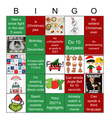 Merry Christmas!!! Bingo Card