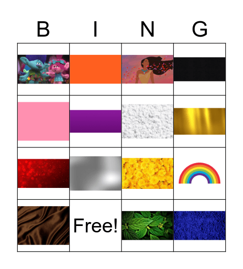 Colors Bingo (Images) Bingo Card