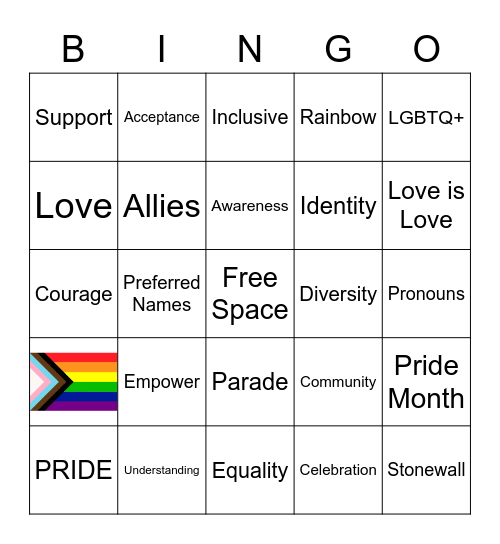 PRIDE CLUB BINGO! Bingo Card