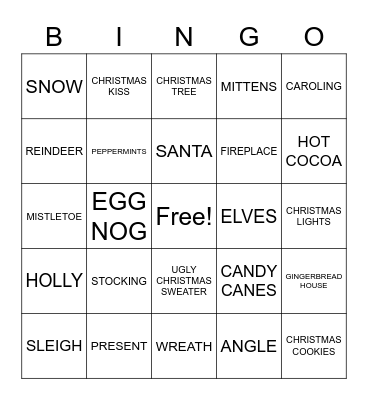 CHRISTMAS BINGO Card