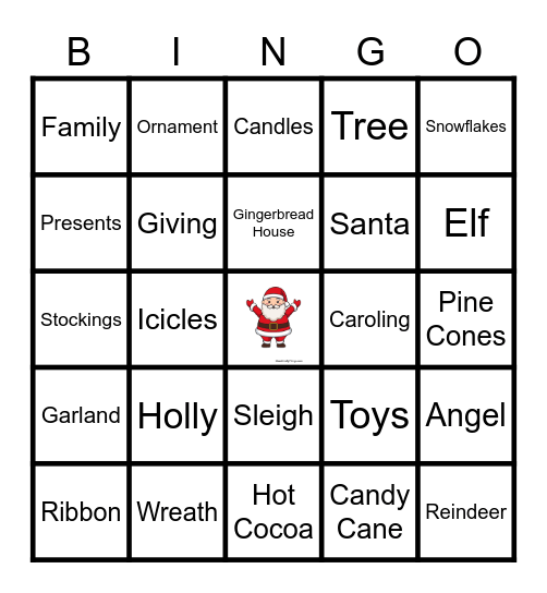 CHRISTMAS Bingo Card