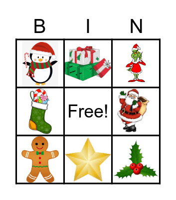 Christmas Bingo Card