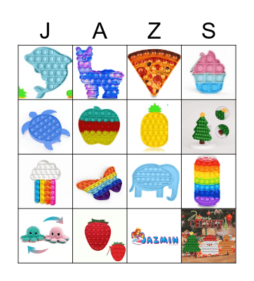 JAZMIN'S BIRTHDAY PARTY Bingo Card