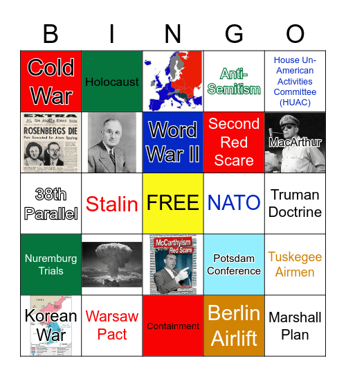WWII + Cold War Bingo Card