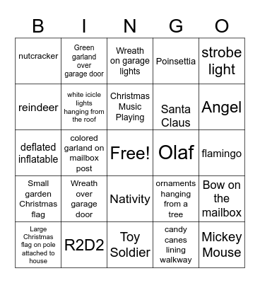 Christmas in Pebblebrooke Lakes Bingo Card