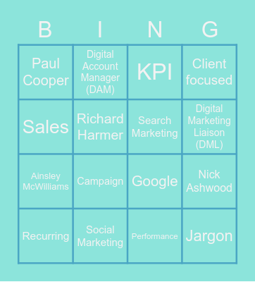LocaliQ Bingo Card