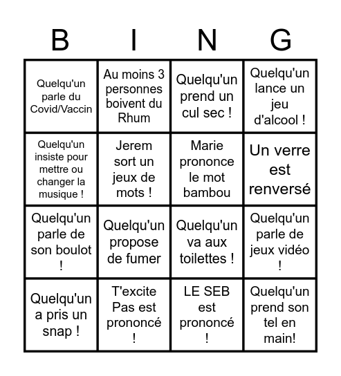 Bingopéro Bingo Card