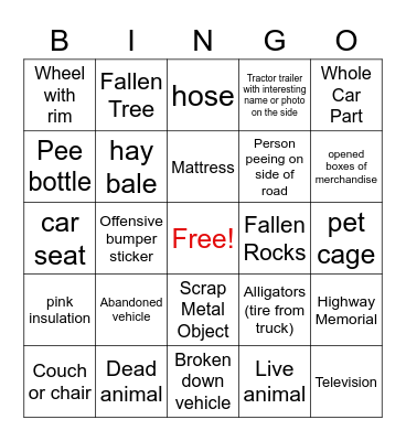 380/80 Commute Bingo Card