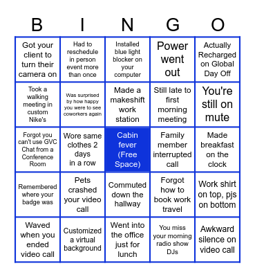 Hybrid Bingo - IS Tech EOY All Hands Bingo Card