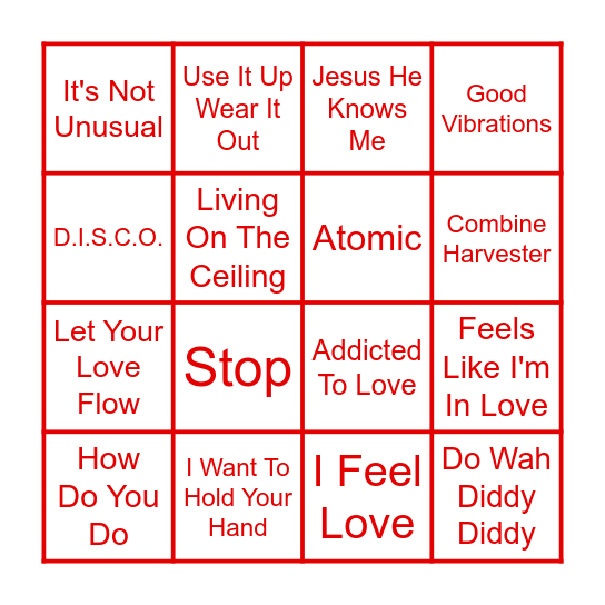 PARTY TIME Bingo Card