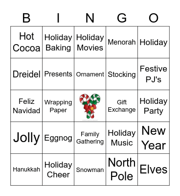 HOLIDAY Bingo Card