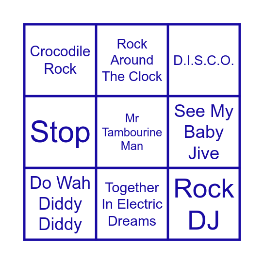 PARTY TIME Bingo Card