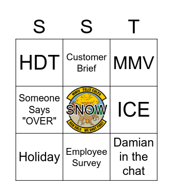 SST Holiday Bingo Card